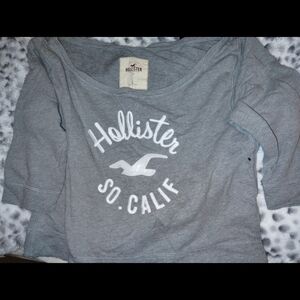 Hollister Gray Sweatshirt with Vintage Logo